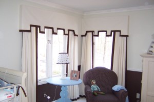 Panels and valance for nursery